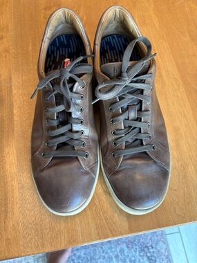 Men's Brown Leather Casual Sneakers